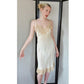 Vintage 30s Slip Dress Cream Silk Lace Bias Cut