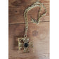 Vintage 1960s Maltese Cross Necklace Baroque Pendant Purple Brown Gold Maximalist Boho