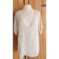 Eileen Fisher V Neck Knit Top Dolman Sleeves Bone XL NWT