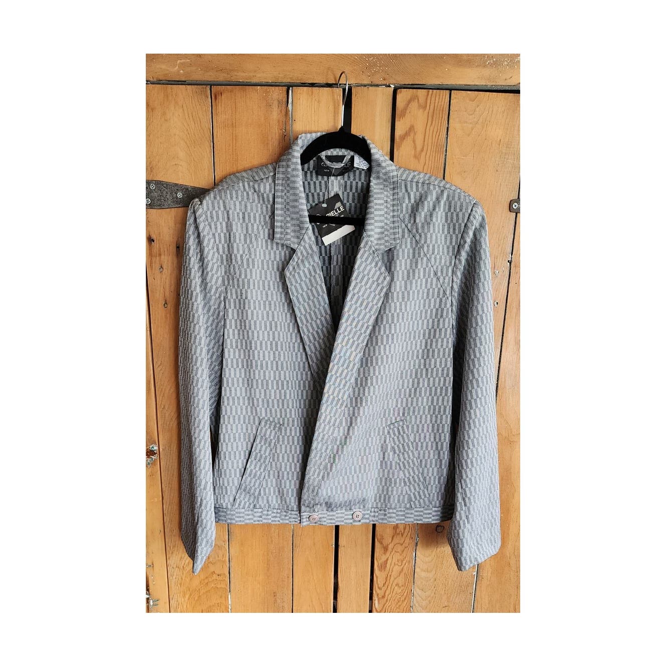 Vintage 80s Mens Gray Blazer by Gabrielle NWT (Deadstock)