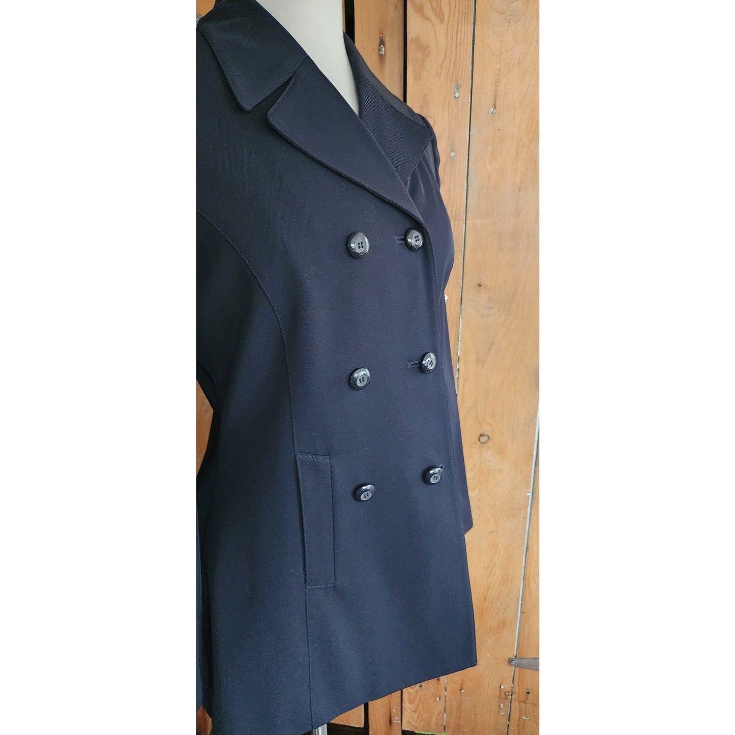 Vintage 80s Black Blazer Double Breasted Kasper