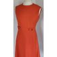 Vintage 60s Orange Dress Mod A Line Skirt / Medium