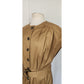 Carolina Herrera Shirt Dress 2022 Resort Beige Cotton Button Down Front Safari Belted Utility NWOT Large