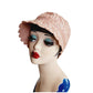 Vintage Pink Cloche Hat Beaded Wool 60s Does 20s Style Neco