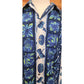 Vintage 1960s Ui-Maikai Men's Blue Hawaiian Tiki Shirt Cotton Short Sleeve