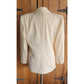 Vintage 80s Calvin Klein Blazer Cream Wool Double Breasted