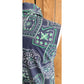 Vintage 70s  Sleeveless Top Bandana Print Blue Green / M