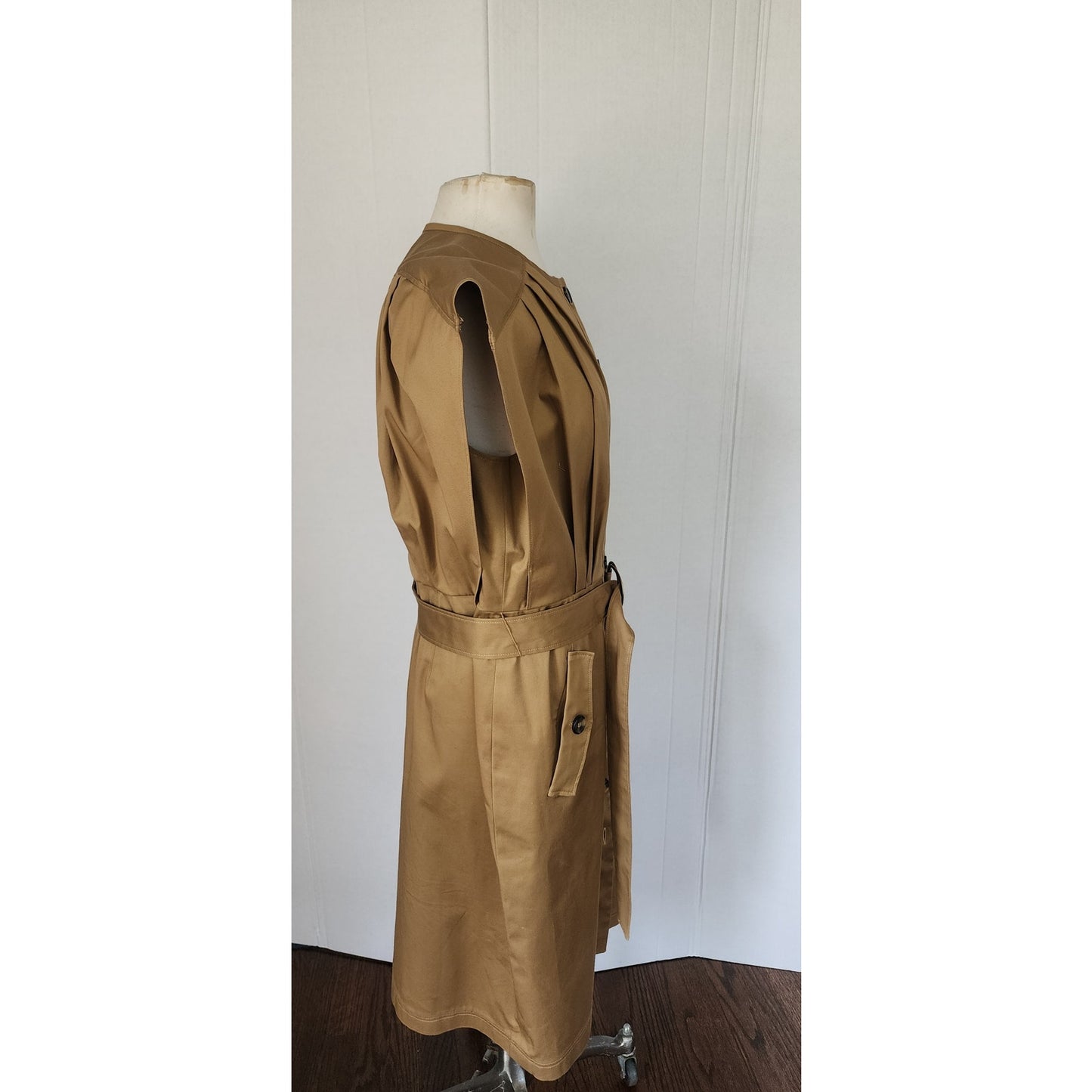 Carolina Herrera Stretch Cotton Shirt Dress Belted Utility   / Large / NWOT
