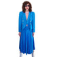 Vintage 80s Christian Dior Skirt Suit Turquoise Blue Wool Pleated Skirt / M