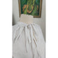 Antique Edwardian Poet's Blouse White Cotton Tunic Shirt w/ Embroidered Crochet Lace Sash Tie