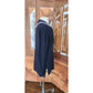 Vintage 90s Sonia Rykiel Tunic or Mini Dress Navy Blue Knit Sailor Collar Long Sleeved 42