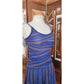 Vintage 1980s Missoni Set Knit Camisole Top Pleated Skirt Blue Stripe I Magnin