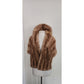 Vintage 1950s Brown Mink Fur Wrap Shrug Stole Evening Jacket