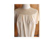 Vintage 40s Cream Silk Blouse Crochet Lace Neckline