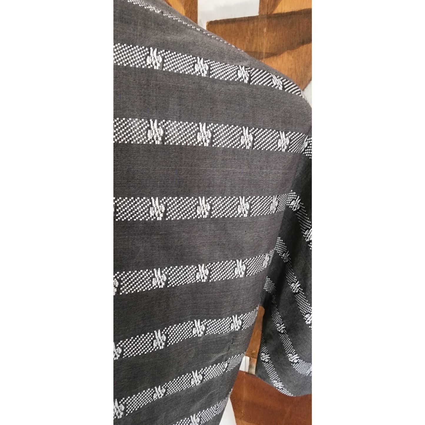 Vintage 50s Cropped Bolero Jacket "Topaz Original" Grey Striped Rockabilly Large