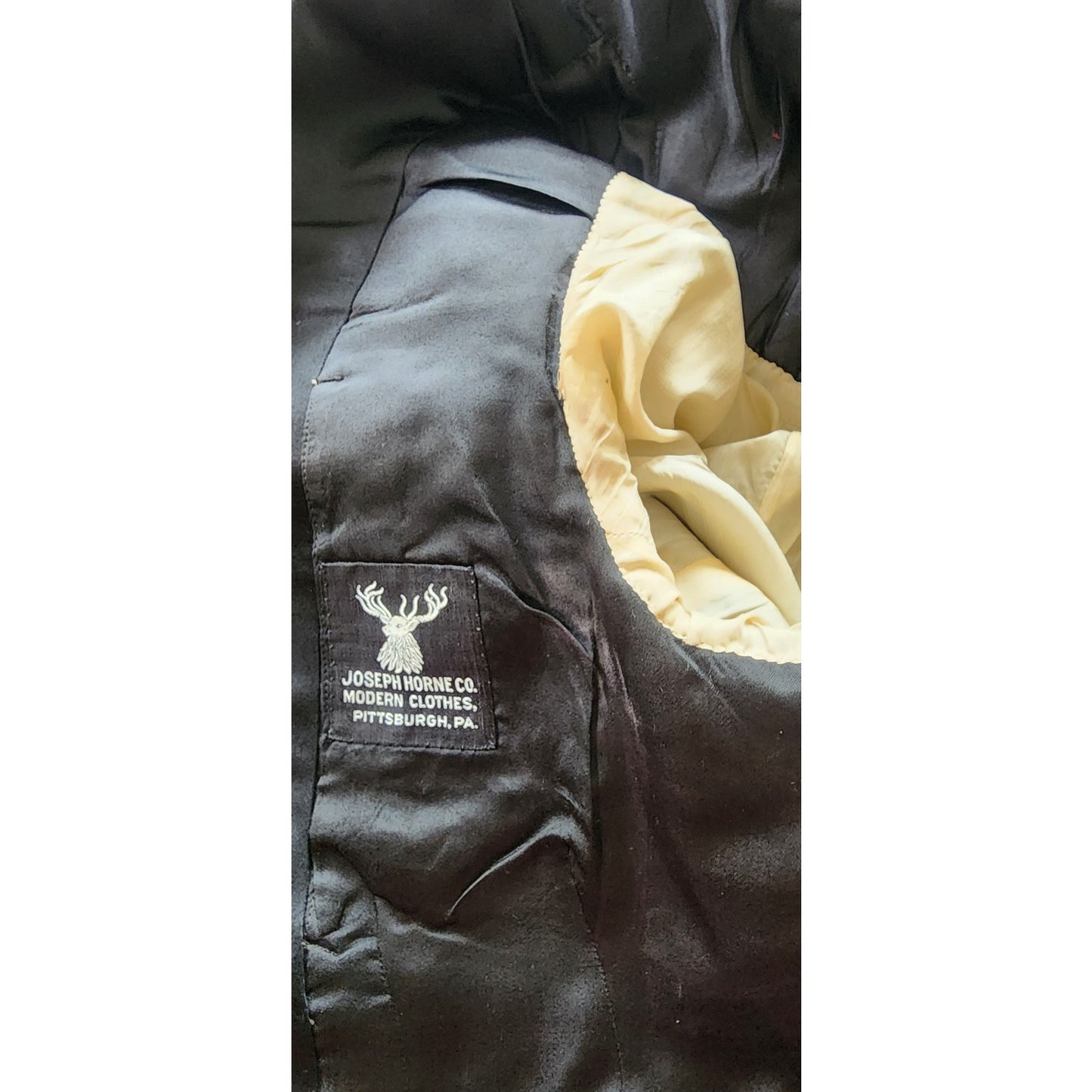 Vintage 1920s Mens Tuxedo Tailcoat Brown Wool Antique Formal Jacket Joseph Horne XS