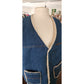 Vintage 70s Mens Vest Denim Faux Shearling Sedgefield Urban Cowboy