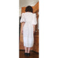 Vintage 80s Barboglio Neiman Marcus White Cotton Puff Sleeve Prairie Peasant Dress