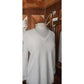 Vintage 1990s Sonia Rykiel Sweater White Knit V Neck Tunic Jumper Textured Stripe Oversized