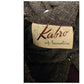 Vintage 40s Day Dress Textured Belted Brown Olive Green Kabro of Houston
