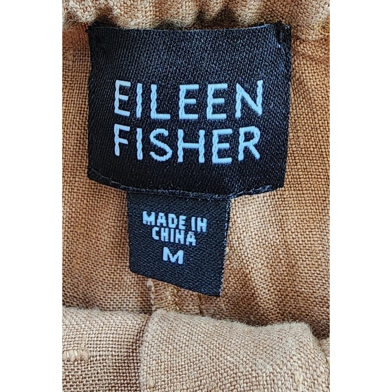 Vintage Eileen Fisher Linen Pant Suit Tan Brown / M