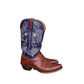 Vintage Y2K Lucchese 1883 Western Boots Blue Leather Star Embroidery Cowgirl Cowboy