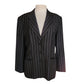 Vintage 2000s ESCADA Blazer Pinstriped Wool Jacket Black Wool / 44 Large