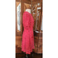 Vintage 1980s Sonia Rykiel Dress Red Polka Dot Rayon Short Sleeved Midi w/Belt
