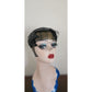 Vintage 50s Bes-Ben Hat Eggshell Style Black Leather Petals