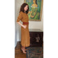 Vintage 80s Brown Dress Fringed Cowl Collar Mad Max Distopia Positive Attitude
