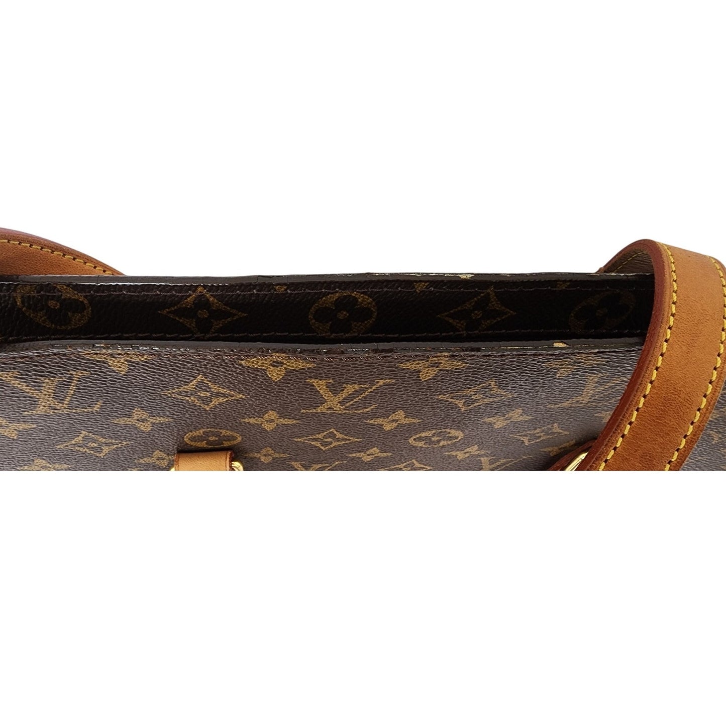 Vintage 1990s Louis Vuitton Babylone Tote Bag Monogram Brown Leather