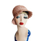 Vintage Pink Cloche Hat Beaded Wool 60s Does 20s Style Neco