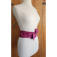 Vintage 80s Purple Leather Belt Bow Ginnie Johansen Dallas