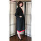 Vintage 50s Swing Coat Black Wool Polkadot Print