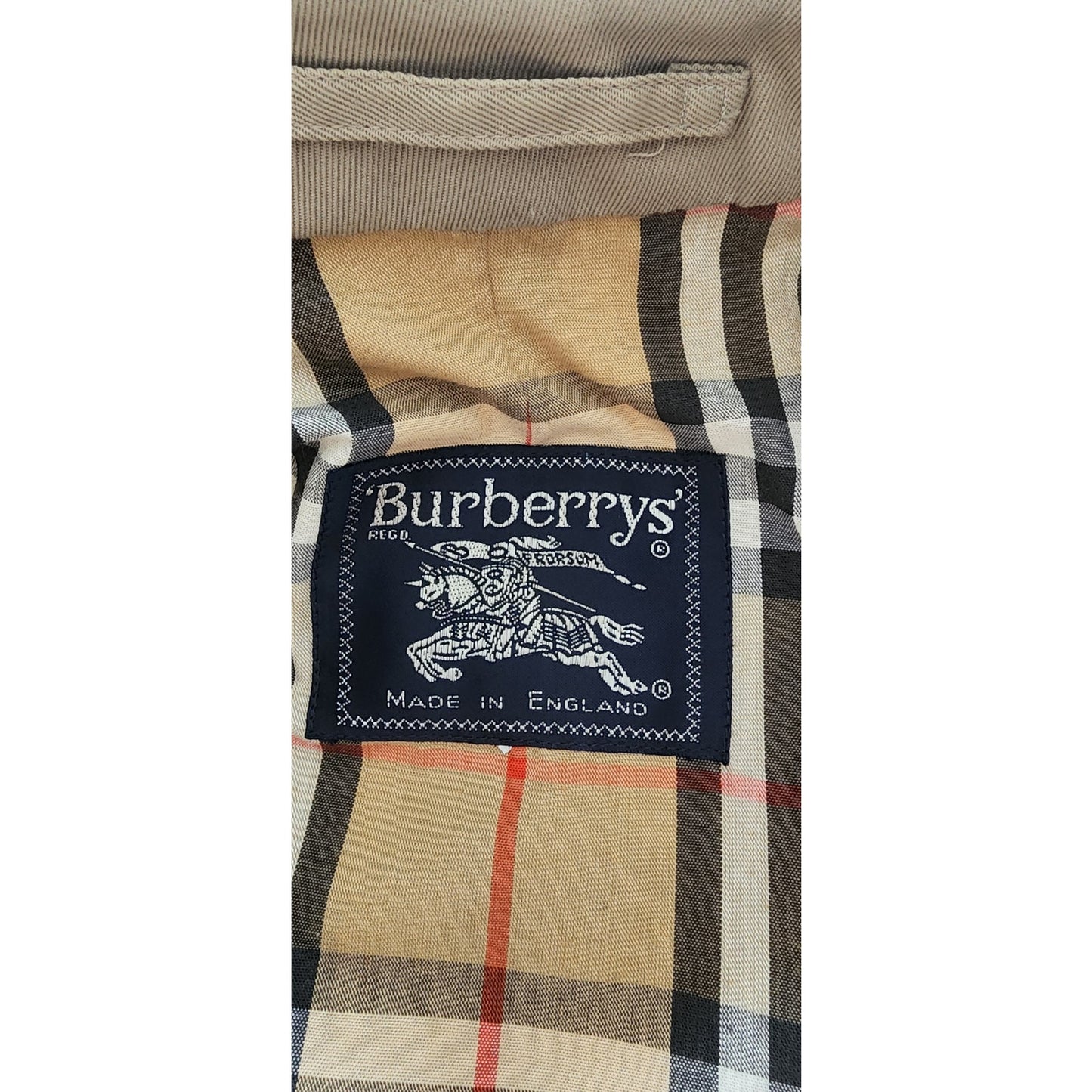 Vintage 80s Burberrys Trench Coat Beige Mens Medium