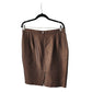 Vintage ESCADA Skirt Brown Metallic Silk Wool Blend Diamond Print / Waist 32" Size 44