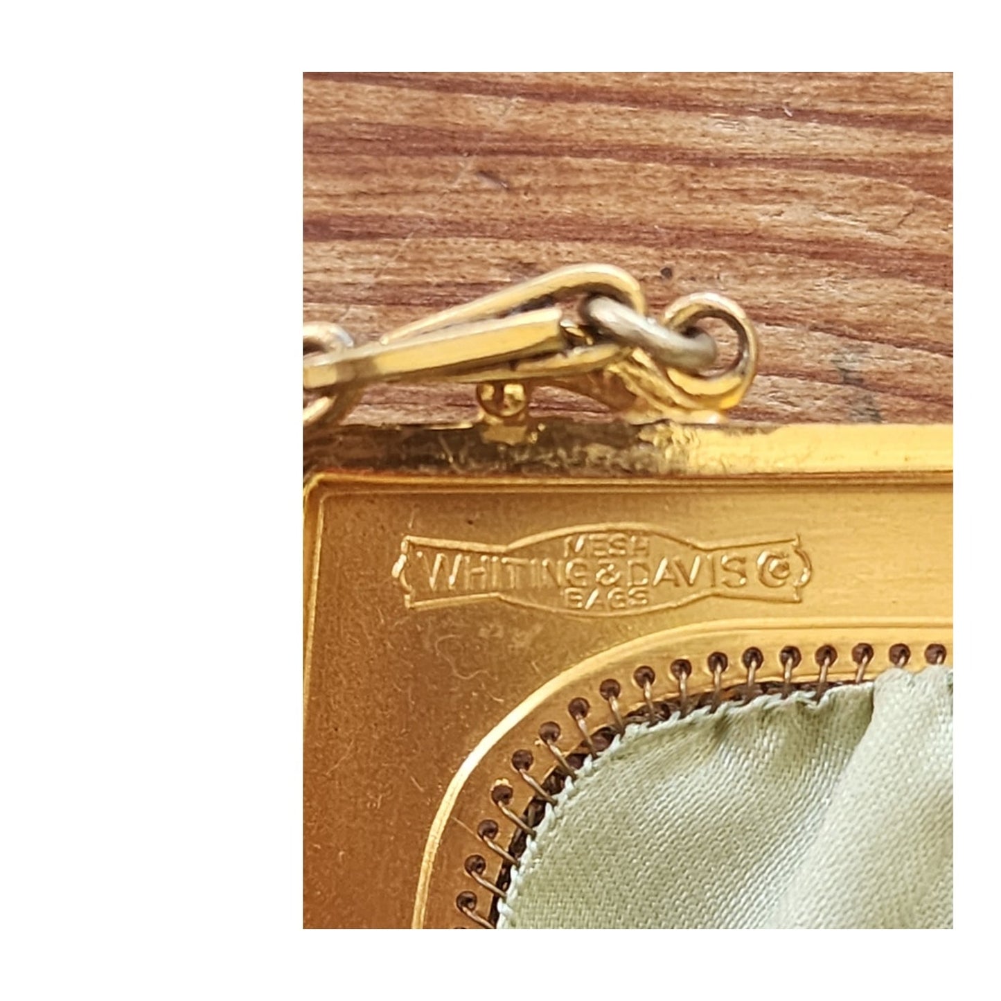 Antique Handbag Watercolor Mesh Edwardian Whiting Davis