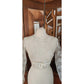 Vintage 50s Bridal Top Jacket Sheer White Lace & Sequins Long Sleeved