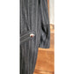 Vintage 80s Oversized Blazer Gray Pinstriped Long Jacket / L