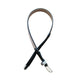 Vintage 1990s Brighton Leather Belt Black Leahter Beige Canvas Silver Buckle 28