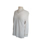 Vintage 1990s Sonia Rykiel Sweater White Knit V Neck Tunic Jumper Textured Stripe Oversized