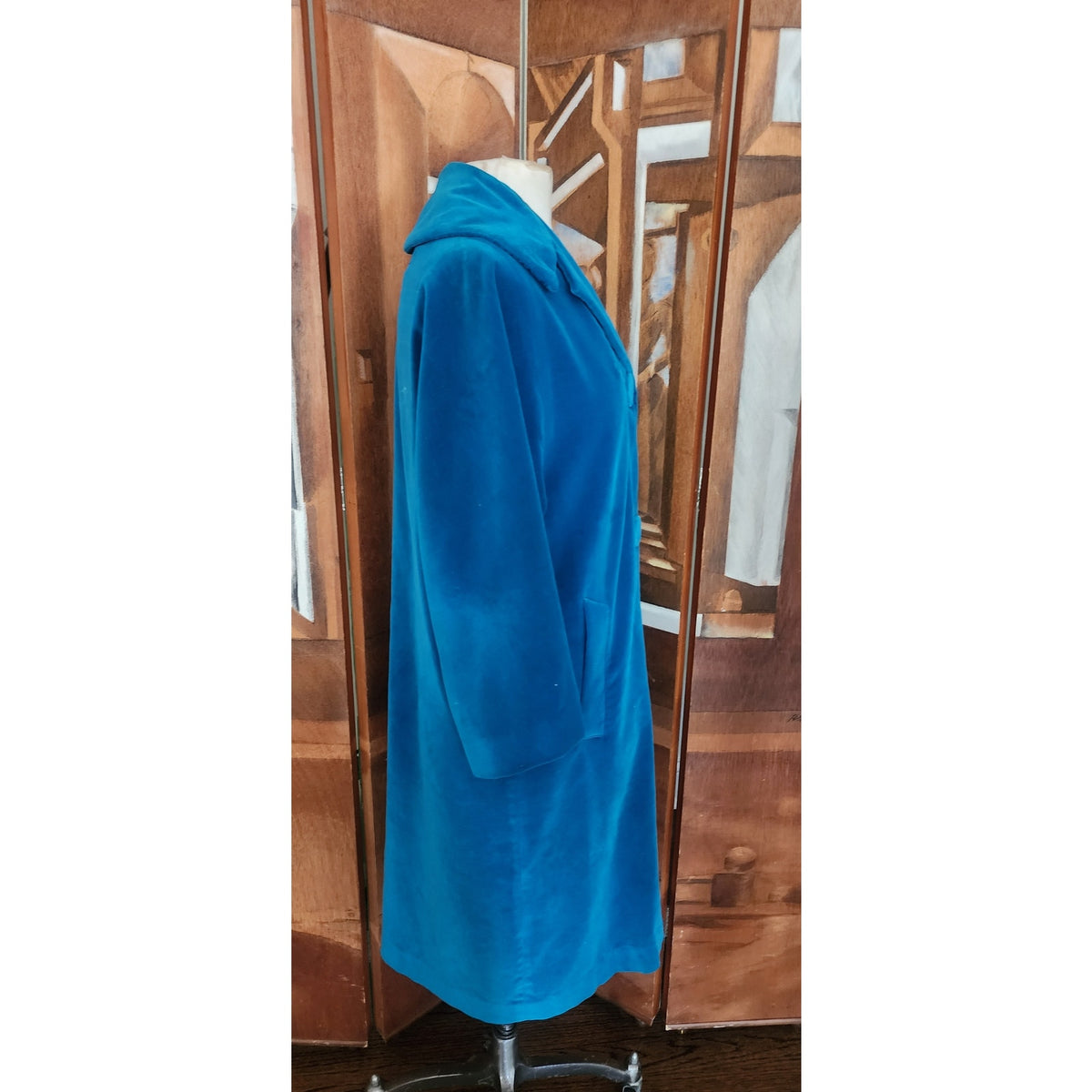 Vintage 1960s Blue Velvet Swing Coat Blue Velvet by Marguerite Rubel San Francisco