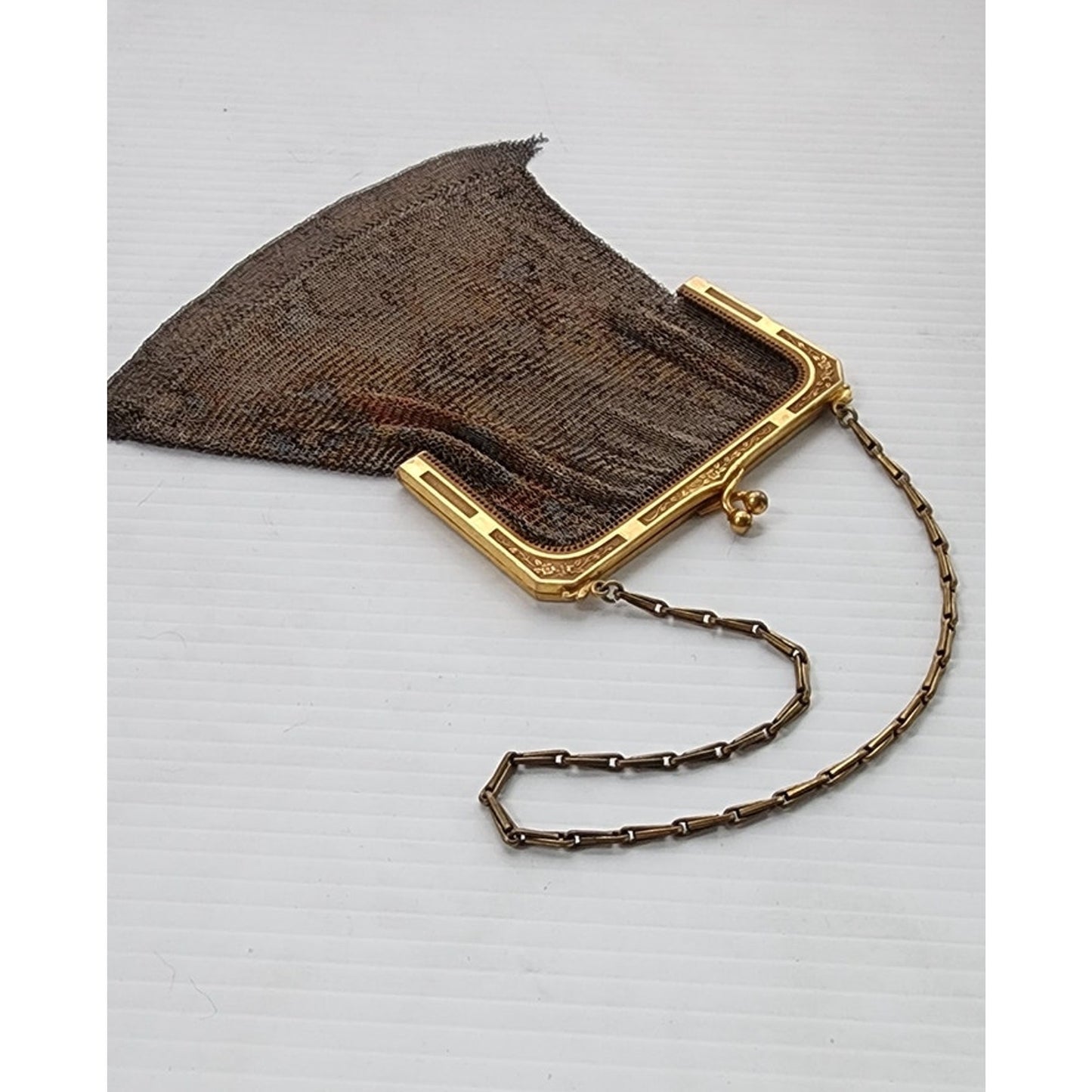 Vintage 20s Beaded Bag Mesh Evening Purse Whiting Davis