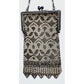 Antique Evening Bag Beaded Mesh Silver Beige 1910s Art Nouveau Mandalian Co