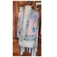 Vintage 70s LEONARD Silk Jersey Shawl Wrap Pastel Floral Print Impressionist