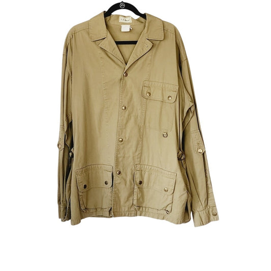 1980s LL Bean Men's Jacket Army Khaki Military Style