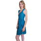 Vintage 2000s Chloe Party Dress Sleeveless Blue Silk Asymmetrical Tie NEW w/Tags