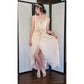 Vintage 2000s Fendi Dress Silk Chiffon Wrap Evening Gown Cream NWT Bergdorf Goodman
