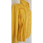 Vintage Yellow Shirt Button Down by Philosophy Alberta Ferretti w/ Crochet Trim Small