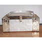 Vintage 1950s TYROLEAN NY Lucite Box Bag Pearl White Silver Filigree Art Deco